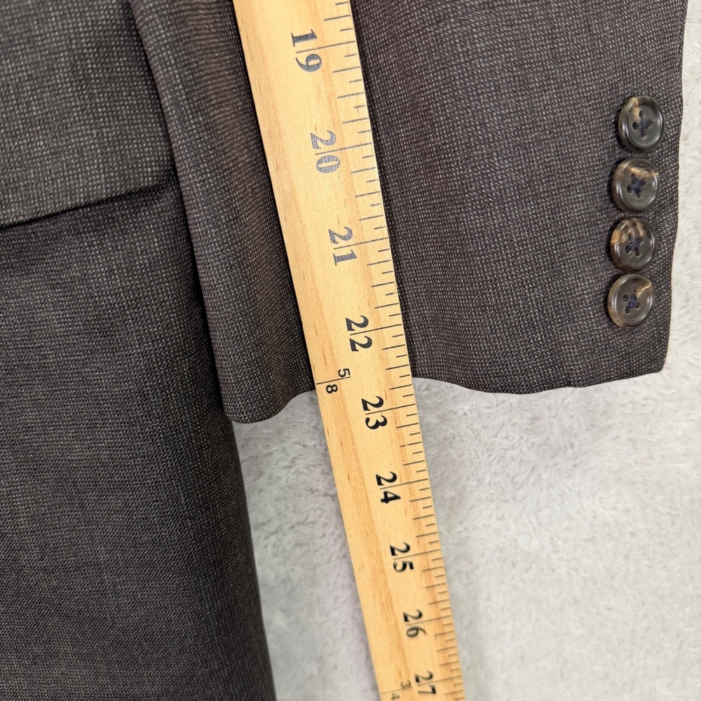 Vintage 80s Oxxford Clothes Bespoke Mens 42XS Brown Wool 2-Button Suit 34x27 - Picture 10 of 16